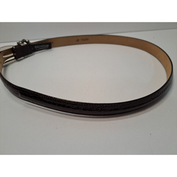 90's Brighton Brown Leather Belt Women L Golf Charms Silver-tone hardware C3008 - Picture 8 of 12